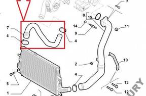 ПАТРУБОК W ТУРБО ИНТЕРКУЛЕРА ALFA 159 JTDm 50508205