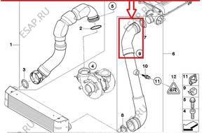 ПАТРУБОК W ТУРБО ИНТЕРКУЛЕРА BMW 3 E46 3.0d 3.0xd