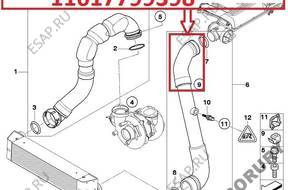 ПАТРУБОК W  ТУРБО ИНТЕРКУЛЕРА BMW E46 330D 330XD