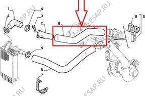 ПАТРУБОК W ТУРБО ИНТЕРКУЛЕРА CITROEN JUMPER 2.8 HDI