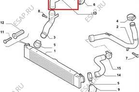 ПАТРУБОК W ТУРБО ИНТЕРКУЛЕРА CITROEN JUMPER 3.0 HDI