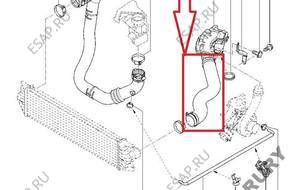 ПАТРУБОК W ТУРБО ИНТЕРКУЛЕРА OPEL MOVANO 2.5 DTI