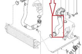 ПАТРУБОК W ТУРБО ИНТЕРКУЛЕРА RENAULT MASTER 2.5 dCI
