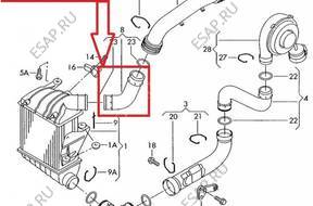 ПАТРУБОК W ТУРБО ИНТЕРКУЛЕРА SEAT CORDOBA 1.9 TDI