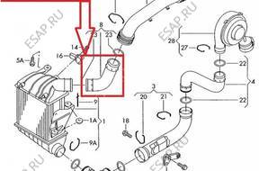 ПАТРУБОК W ТУРБО ИНТЕРКУЛЕРА SEAT IBIZA 1.9 TDI