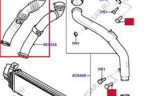 ПАТРУБОК W ТУРБО ИНТЕРКУЛЕРА VOLVO V50 1.6d