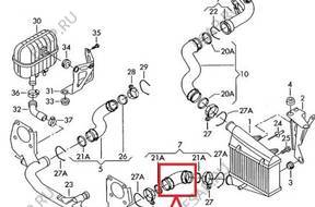ПАТРУБОК W ТУРБО ИНТЕРКУЛЕРА VW PASSAT 3B0145834T