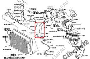 ПАТРУБОК W ВОЗДУХА ТУРБИНЫ TOYOTA AVENSIS 2.0 D4D