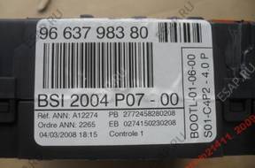 peugeot 1007 БЛОК УПРАВЛЕНИЯ BSI 9663798380