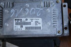 PEUGEOT 206 1.6 БЛОК УПРАВЛЕНИЯ 0261206217 +BSI КОМПЛЕКТ