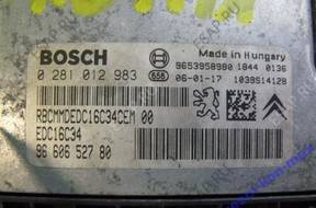 PEUGEOT 206 1.6 HDI БЛОК УПРАВЛЕНИЯ BSI  0281012983