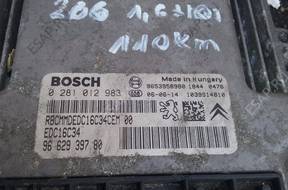PEUGEOT 206 БЛОКИ УПРАВЛЕНИЯ ключ ZAMKI 1,6 HDI 110 KM