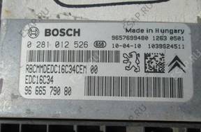 PEUGEOT 206 PLUS HDI БЛОК УПРАВЛЕНИЯ ДВИГАТЕЛЕМ 0281012526