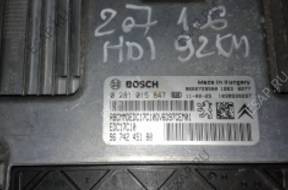 PEUGEOT 207-11 год,.БЛОК УПРАВЛЕНИЯ BSI КОМПЛЕКТ 1.6HDI 92KM