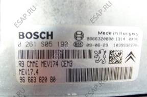 Peugeot 207 1.6 16V БЛОК УПРАВЛЕНИЯ ДВИГАТЕЛЕМ 0261S05190
