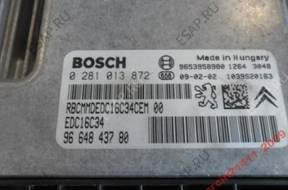 peugeot 207 1.6 hdi БЛОК УПРАВЛЕНИЯ 0281013872 ,,edc16c34