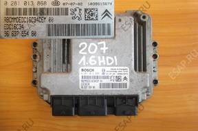 PEUGEOT 207 1.6 HDI БЛОК УПРАВЛЕНИЯ ДВИГАТЕЛЕМ 0281013868