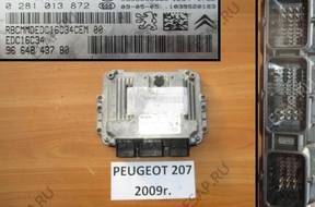PEUGEOT 207 1.6 HDI БЛОК УПРАВЛЕНИЯ ДВИГАТЕЛЕМ 9664843780