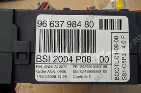 PEUGEOT 207 БЛОК БЛОК БЛОК УПРАВЛЕНИЯ BSI 1,6 16V