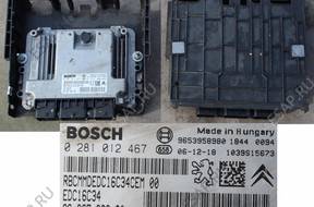 PEUGEOT 207 БЛОК УПРАВЛЕНИЯ 1.6 HDI 9663786380 0281012467