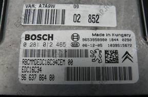 PEUGEOT 207 БЛОК УПРАВЛЕНИЯ МОДУЛЬ 1.6 HDI