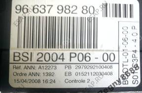 PEUGEOT 207 МОДУЛЬ BSI 9663798280
