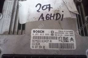 PEUGEOT 207.БЛОК УПРАВЛЕНИЯ,КОМПЛЕКТ.0281013868 1,6HDI