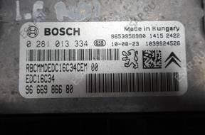 PEUGEOT 3008 БЛОК УПРАВЛЕНИЯ ДВИГАТЕЛЕМ 0281013334