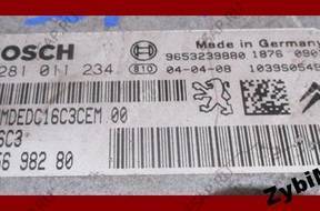 PEUGEOT 307 1.6 HDI БЛОК УПРАВЛЕНИЯ ДВИГАТЕЛЕМ 0281011234