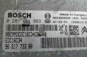 PEUGEOT 307 1.6 HDI БЛОК УПРАВЛЕНИЯ КОМПЛЕКТ 0281011863