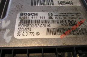 PEUGEOT 307 LIFT 1.6HDI БЛОК УПРАВЛЕНИЯ 0281011863