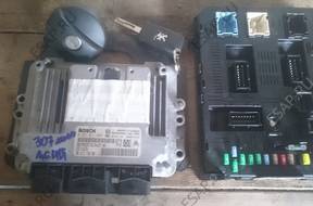 PEUGEOT 307.БЛОК УПРАВЛЕНИЯ,КОМПЛЕКТ 1,6 HDI 0281011863