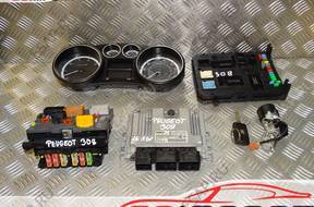 PEUGEOT 308 1.6 16V VTI  БЛОК УПРАВЛЕНИЯ ЗАМОК ЗАЖИГАНИЯ КОМПЛЕКТ