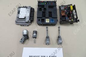 PEUGEOT 308 1.6 HDI БЛОК УПРАВЛЕНИЯ КОМПЛЕКТ 0281013332