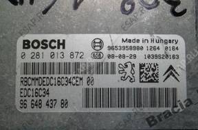 PEUGEOT 308 1.6 HDI КОМПЛЕКТ ЗАЖИГАНИЯ BSI 0281013872