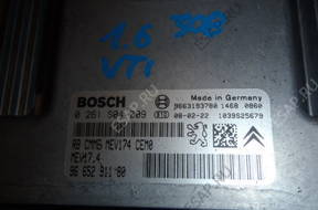 PEUGEOT 308 1.6 VTI БЛОК УПРАВЛЕНИЯ ДВИГАТЕЛЕМ 9663193780