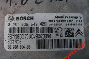 PEUGEOT 308 БЛОК УПРАВЛЕНИЯ ДВИГАТЕЛЕМ 1.6 E-HDI 0281030548