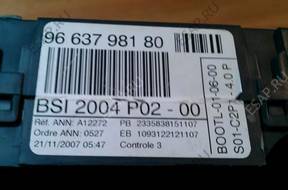 PEUGEOT 308  МОДУЛЬ BSI 9663798180 CONTROLE 3