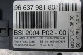 PEUGEOT 308 T7 БЛОК УПРАВЛЕНИЯ BSI 9663798180