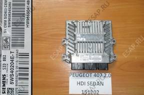PEUGEOT 407 2.0 HDI БЛОК УПРАВЛЕНИЯ ДВИГАТЕЛЕМ 9658345280