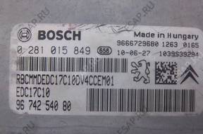 PEUGEOT,БЛОК УПРАВЛЕНИЯ ДВИГАТЕЛЕМ BOSCH 0281015849