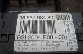 PEUGEOT CITROEN БЛОК BSI МОДУЛЬ 9663798480