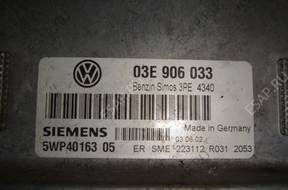 POLO 1.2 12V AZQ БЛОК УПРАВЛЕНИЯ 03E906033 5WP40163 05
