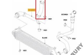 PRZEWD ТУРБО ИНТЕРКУЛЕР FORD S-MAX 8G916K683AB