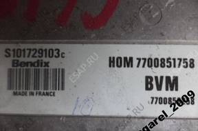 Renault БЛОК УПРАВЛЕНИЯ S101729103C HOM 7700851758