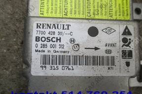 RENAULT CLIO 2 СЕНСОР МОДУЛЬ AIRBAG 0285001312