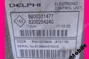 RENAULT CLIO II БЛОК УПРАВЛЕНИЯ 8200331477 8200254240