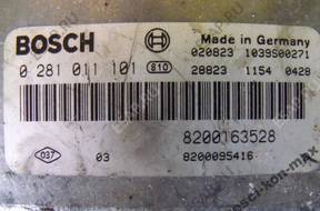 RENAULT LAGUNA II 1.9 DCI БЛОК УПРАВЛЕНИЯ 0281011101