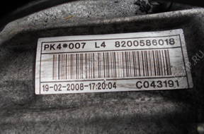 RENAULT LAGUNA III 2,0 DCI КОРОБКА ПЕРЕДАЧ PK4007