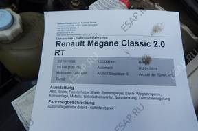 RENAULT MEGANE двигатель 2.0 109 л.с. 107 TY л.с. EUROPA